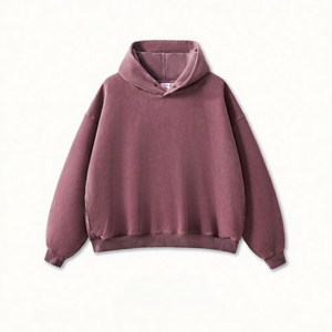 เสื้อฮู้ดโอเวอร์ไซส์แบบยูนิเซ็กซ์ สีพื้น ผ้าเฟรนช์เทอร์รี่ สวมใส่สบายๆ สำหรับฤดูใบไม้ร่วง ทรงปกติ ผ้าถักย้อมสีเรียบ - Product Image 5