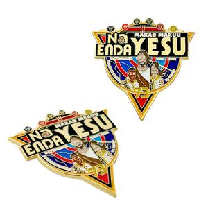 20 años de fábrica personalizada <span class=keywords><strong>Go</strong></span> With Jesus Swahili Kenia Pin Buscador de caminos Adventista Cristiano Esmalte duro Pin de solapa - Product Image 1