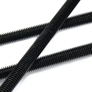 M20 M22 Gr4.8 8.8 10.9 12.9 C1010 10B21 C1035 C1045 Black Oxide Chromed Black Coarse Fine Thread Rod Threaded Bar Nut DIN975