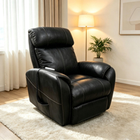 Fauteuil inclinable électrique à moteur unique pour personnes âgées avec télécommande, revêtement en tissu, mobilier de salon