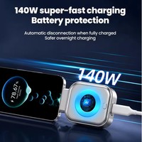 Câble de charge rapide 240W avec coupure automatique 140W et séparateur de capacité totale pour téléphone – Arrêt automatique de l'alimentation
