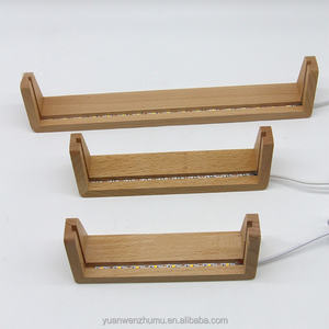 إطار صور خشبي بقاعدة خشبية على شكل حرف U و 4-12 بوصة من الأكريليك لسطح المكتب على شكل حرف U - Product Image 2