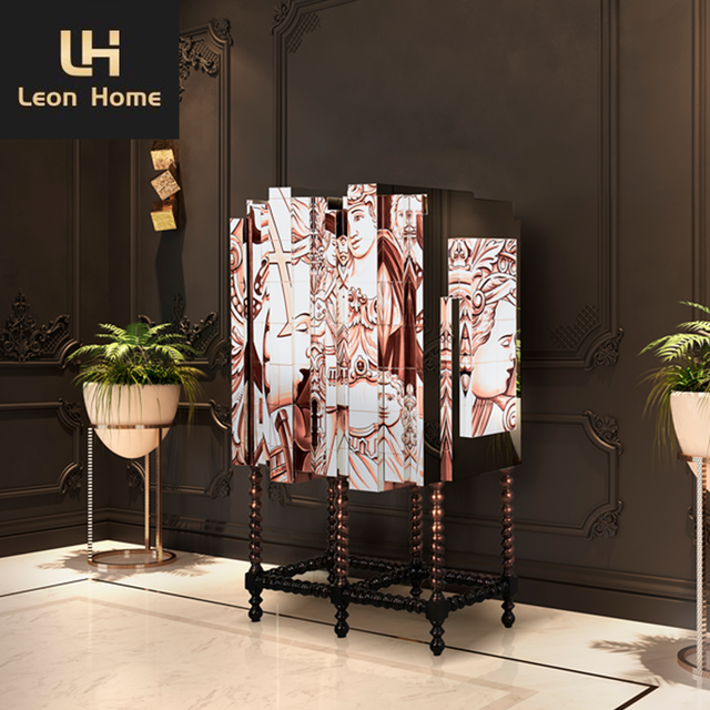 China Manufacturer Customization New Design Unique Boca Wine Cabinet Bar Furniture Luxury Wine Cabinet