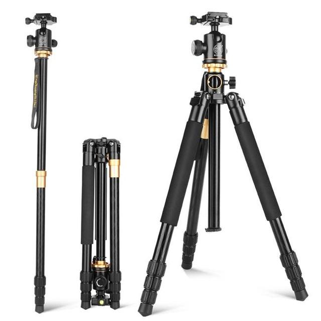QZSD- Q999H Multifunction Aluminium Horizontal Camera Tripod Monopod With Ball Head for DV DSLR