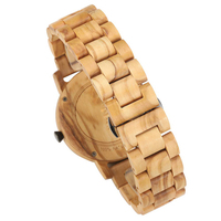 WYGICOO Jam Tangan Kayu Reloj De Madera Montre En Bois Jam Tangan Kayu Kustom untuk Pria Bambu Mewah