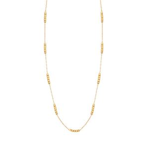 Collier tendance en perles carrées petites faites à la main, chaîne fine entièrement ornée d'étoiles, superposée en acier inoxydable, inaltérable - Product Image 2