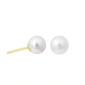 Nagosa 925 ювелирные изделия из стерлингового серебра оптовая продажа 18k золото позолоченное серебро ожерелье с пресноводным жемчугом, серьги-гвоздики для женщин