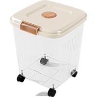 Distributeur de stockage en plastique, anti-insectes, anti-humidité, pot de stockage hermétique transparent pour riz et farine