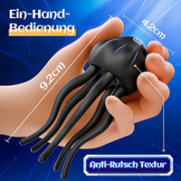 Estimulador de glande Jellyfish de silicona con 10 modos de vibración, ejercitador de sensibilidad del glande, masturbador vibrador, juguetes sexuales para hombres