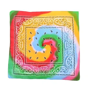 US online shop hot selling new design painting rainbow print scarf hip hop street dance square cotton bandanas