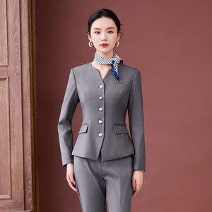 Women's Suit Set 2025 Autumn Elegant Professional Formal Wear Beauty Salon Uniform Small Blazer Anti-Wrinkle Polyester Full - Product Image 2