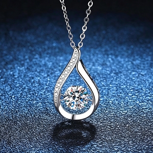 Teardrop for Pendant Necklace Silver Plated Link <b>Chain</b> for Women Trendy Gift Jewelry - Product Image 3