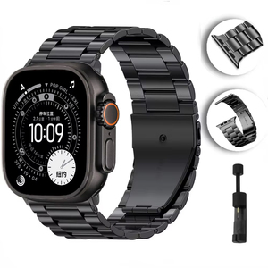 Bracelet en métal pour <span class=keywords><strong>Apple</strong></span> <span class=keywords><strong>Watch</strong></span> 10 46mm 42mm Ultra/2 49mm 9 8 <span class=keywords><strong>7</strong></span> <span class=keywords><strong>45mm</strong></span> 41mm, bracelet en acier inoxydable pour IWatch 6 5 4 3 SE 44mm 40mm - Product Image 1