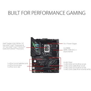 Carte mère LGA1851 pour ROG STRIX Z890-<span class=keywords><strong>F</strong></span> GAMING WIFI Intel <span class=keywords><strong>Z790</strong></span> DDR5 AI, processeurs Core Ultra non-ECC - Product Image 6