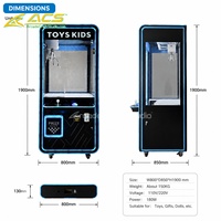 Machine à griffes moderne ACS à monnayeur, jeu de grue d'arcade, armoire noire, pour aire de jeux intérieure, distributeur de prix