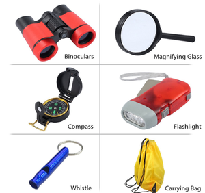Juegos de aventura para niños, binoculares, linterna, brújula luminosa, lupa para exteriores, acampada, avistamiento de aves, venta al por mayor - Product Image 2
