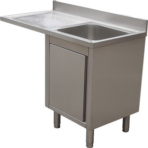 Évier commercial en acier inoxydable à cuve unique 1200*700*950mm avec égouttoir et armoire de rangement pour la <span class=keywords><strong>restauration</strong></span> et les restaurants - Product Image 4