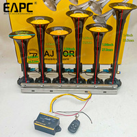 Control remoto sin batería, serie ZS-317-1, bocina musical de 6 trompetas con melodía agradable, 24v o 12v, bocina eléctrica musical de aire con seis trompetas.