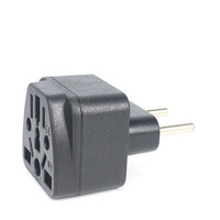 Adaptateur universel de prise européenne Type-C rond 2 broches Prise de conversion de voyage européenne US UK AU vers Euro Multi Plug Outlet