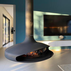 Chimenea de Etanol Moderna Independiente de Esquina Flying Saucer 600-1200mm, Giratoria, Personalizable, de Acero al Carbono y Aleación - Product Image 6