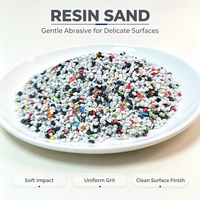 Sable de sablage en résine 12-120 Mesh, abrasif doux recyclable pour le débavurage, le décapage de peinture et la préparation des surfaces