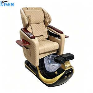 Sillón de pedicura eléctrico KISEN Modern Luxury Beauty Salon para masaje de pies y mesa de manicura para salón de belleza. - Product Image 1