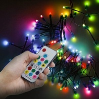 Contrôleur de bande lumineuse LED RGBIC à pixels, 2048 pixels max, télécommande RF SP104E contrôlée, 17 touches, mini variateurs sans fil, DC 5V 12V 24V