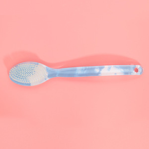 Plastic Bath Brush Medium Length Handle Soft Bristles For <b>Back</b> <b>Scrubbing</b> And Bathing Blue - Product Image 2