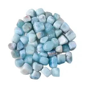 Bulk Nature Aquamarine Tumbled Stones Crystal Quartz Polished Irregular Shaped Gemstones Wicca Reiki Healing Stones