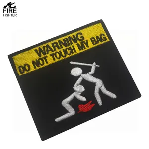 Warning Patches Do Not Touch My Bag Tactical Embroidery Patch for Clothing Accessory Backpack