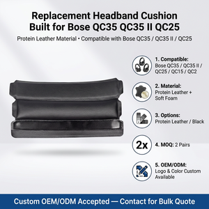Coussinets de remplacement pour bandeau, pièces de réparation compatibles <span class=keywords><strong>avec</strong></span> les casques <span class=keywords><strong>Bose</strong></span> QuietComfort 35, QC35 II, QC25 - Product Image 2