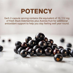 Wholesales Price Black Elderberry with High Potency <b>Supplement</b> Support Immune System Function Capsules - Product Image 4