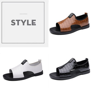 2025 estivi da <span class=keywords><strong>uomo</strong></span> in vera pelle nuove <span class=keywords><strong>scarpe</strong></span> da spiaggia antiscivolo e antiodore papà che pesca guida indossando due paia - Product Image 6