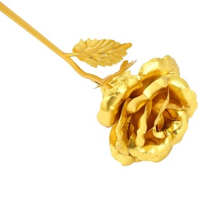 Boîte cadeau Saint-Valentin 2025 – Ornement créatif en feuille d'or avec rose et fenêtre, fleur artificielle décorative durable découpée au laser - Product Image 2