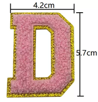 Écusson chenille personnalisé tissu de gros 3m autocollant broderie lettre Alphabet veste de baseball