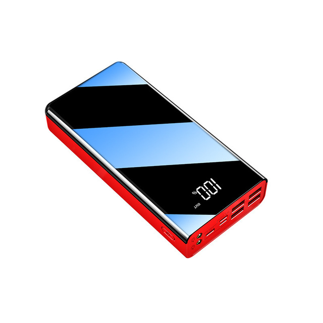 Cross-Border Ultra-Large Capacity 30000 Mah Li-Polymer Battery 4-Port Mobile Power Bank Digital Display Fast Charging 22.5W