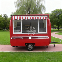 ZZKNOWN Nouveau Design Concession Alimentaire Remorque Hot Dog Nourriture Chariot Mobile Bar Chariot Café Caravane Mini Food Truck