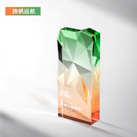 Trophée personnalisé en cristal K9 poli, écologique, gravure et impression UV, cadeaux de bienvenue pour employés et équipes d'entreprise, commémoratif