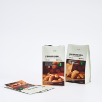 Sachets personnalisés en PE à fond carré avec impression en héliogravure, refermables et recyclables, pour l'emballage de biscuits et de snacks