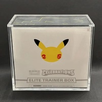 Estuche Protector de Acrílico Pulido para Cartas Pokémon con Tapa Magnética Moderna y Cierre Personalizable para Elite Trainer Box (ETB)