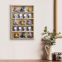 Vente en gros de présentoir mural en bois, étagères carrées flottantes, boîte murale d'ombre rustique, organisateur de rangement décoratif pour mur