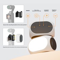 Boîte à lumière portable magnétique pour DJ Pocket 3/4, température de couleur tricolore, luminosité à 10 niveaux, compatible avec les éclairages d'action