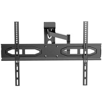 Braket TV Artikulasi Baja Canai Dingin VESA 400*400mm, Dapat Diputar 180 Derajat, Dapat Dimiringkan, dan Dapat Digeser, untuk Pemasangan di Dinding