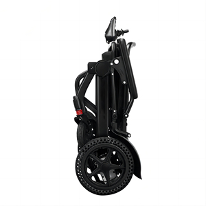 Fauteuil roulant électrique noir de qualité avec cadre en alliage d'aluminium, batterie intégrée, garantie de 2 ans au Japon, fauteuil roulant électrique de classe II - Product Image 5