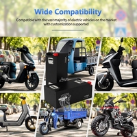 Baterai Lithium LiFePo4 48V 60V 72V 21Ah 30Ah 40Ah 50Ah IP65 untuk Sepeda Motor Listrik, Skuter, Becak, dan Sepeda