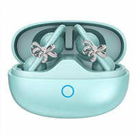 Nouveaux écouteurs intra-auriculaires ouverts F21 2026 à clipser, ultra-légers 5G, design DIY nœud, 95 % moins de fuites, pour 5.4 ENC, étanchéité IPX3