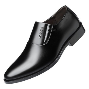 Chaussures habillées en cuir pour hommes, bout pointu, style Oxford, semelle souple en caoutchouc, pour le bureau, les occasions formelles, les mariages, noires - Product Image 5