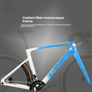 Bicicleta de Carretera WXW S600 para Adultos, Cuadro de Fibra de Carbono, Horquilla con Suspensión, 24 Velocidades, Neumáticos Gruesos 700*28C, Freno Hidráulico, Gran Agarre, Carbono - Product Image 3