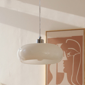 Lampadario medievale nordico bianco crema baumaison in <span class=keywords><strong>vetro</strong></span> stile designer sala <span class=keywords><strong>da</strong></span> pranzo lampadario <span class=keywords><strong>da</strong></span> comodino semplice e moderno - Product Image 4