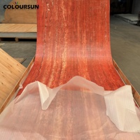 Panneaux muraux en travertin romain imprimés en 3D pour revêtements en ciment, feuilles de pierre souple, placage de pierre mince pour intérieur et extérieur
